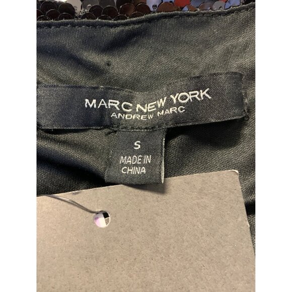 Marc New York Andrew Marc Small S Black Sequin Sleeveless Tank Top Blouse New - Picture 6 of 8